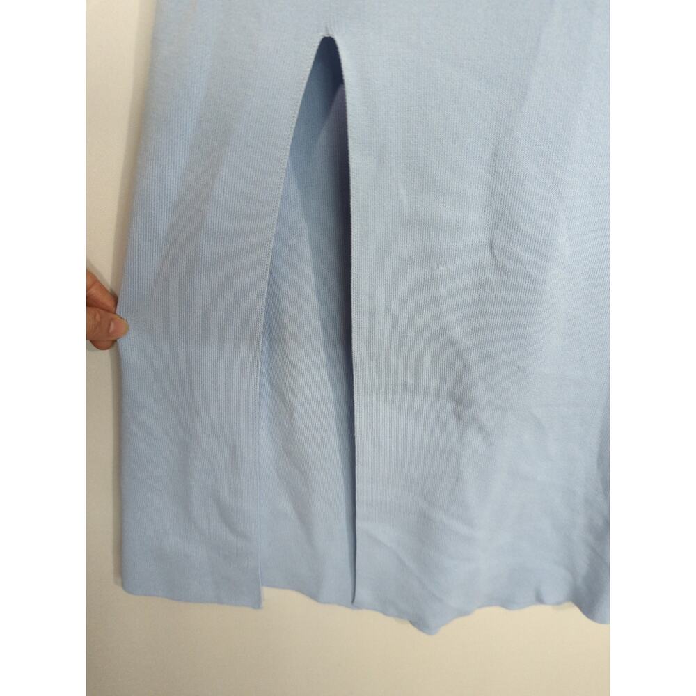 Urban Revivo Light Blue Cami Scoop Neck Slit Hem Dress MEDIUM NWT Coastal Casual - Picture 4 of 10